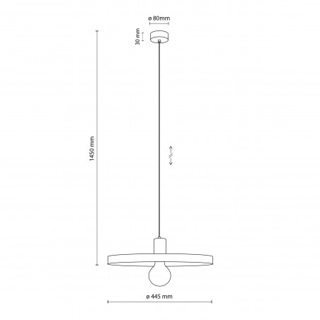 Lampa Wisząca Sila Sabia - Beżowa, Płaski Klosz | TK Lighting
