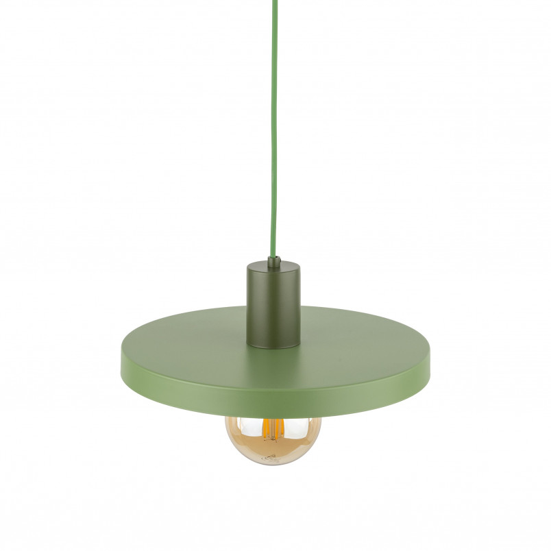Lampa Wisząca Sila Peapod Green - TK Lighting | Zielona, Płaska
