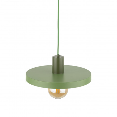 Lampa Wisząca Sila Peapod Green - TK Lighting | Zielona, Płaska