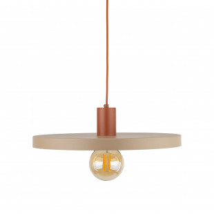 Lampa Wisząca Sila Sabia - Beżowa, Płaski Klosz | TK Lighting