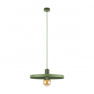 Lampa wisząca Sila Peapod Green TK Lighting | Zielona, Płaski Klosz