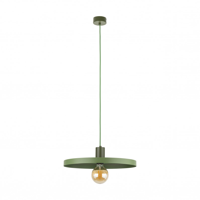 Lampa wisząca Sila Peapod Green TK Lighting | Zielona, Płaski Klosz