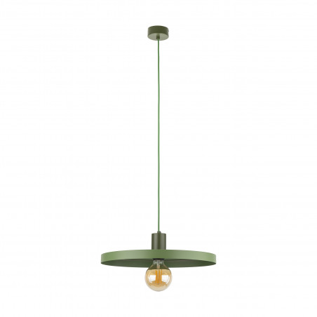 Lampa wisząca Sila Peapod Green TK Lighting | Zielona, Płaski Klosz