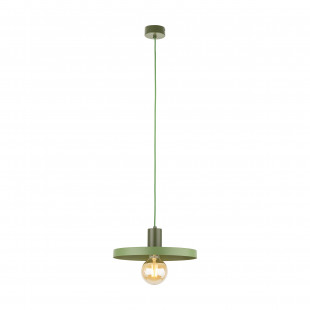 Lampa Wisząca Sila Peapod Green - TK Lighting | Zielona, Płaska