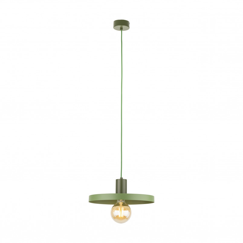 Lampa Wisząca Sila Peapod Green - TK Lighting | Zielona, Płaska
