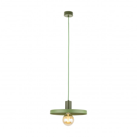 Lampa Wisząca Sila Peapod Green - TK Lighting | Zielona, Płaska