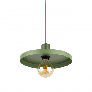 Lampa Wisząca Sila Peapod Green - TK Lighting | Zielona, Płaska