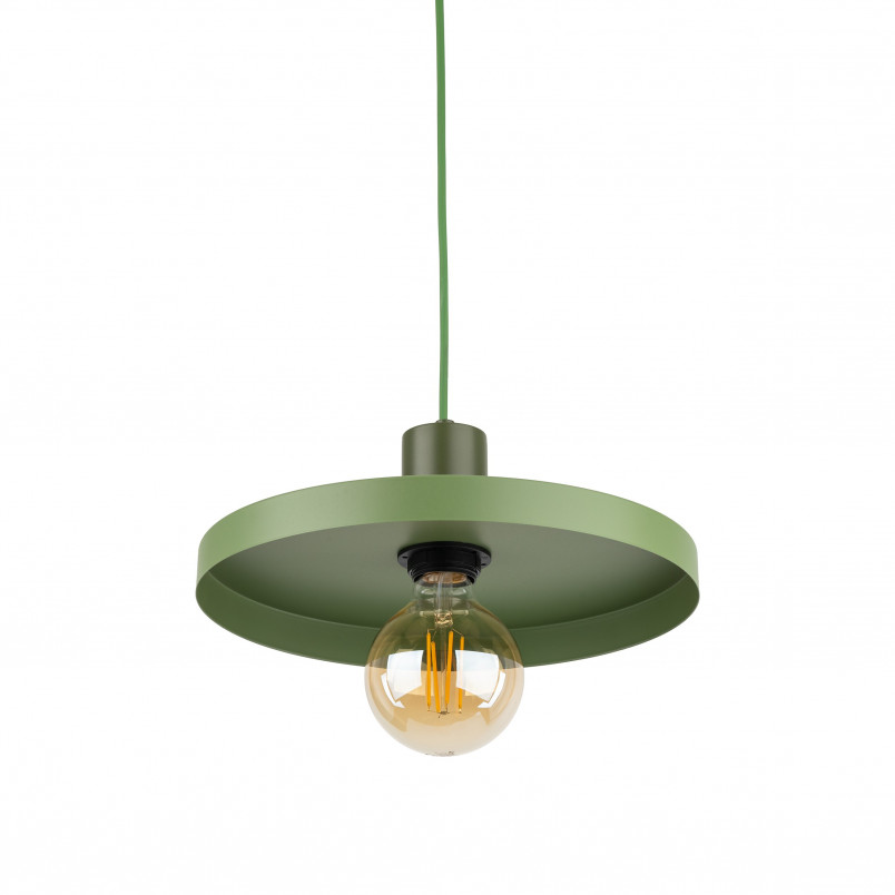 Lampa Wisząca Sila Peapod Green - TK Lighting | Zielona, Płaska