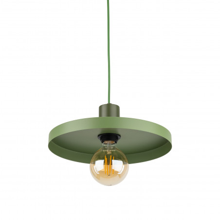 Lampa Wisząca Sila Peapod Green - TK Lighting | Zielona, Płaska