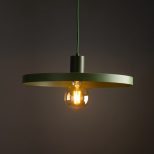 Lampa wisząca Sila Peapod Green TK Lighting | Zielona, Płaski Klosz