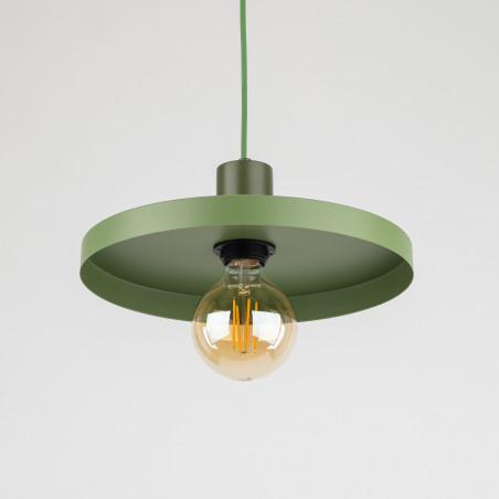 Lampa Wisząca Sila Peapod Green - TK Lighting | Zielona, Płaska