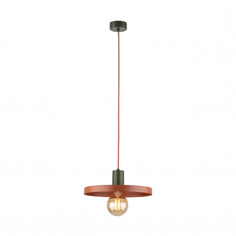 Lampa wisząca Sila Brick Green TK Lighting | Pomarańczowa, Loftowa