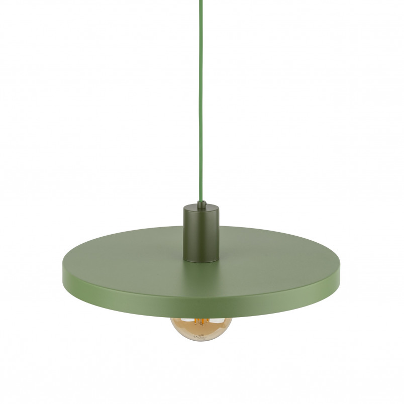 Lampa wisząca Sila Peapod Green TK Lighting | Zielona, Płaski Klosz