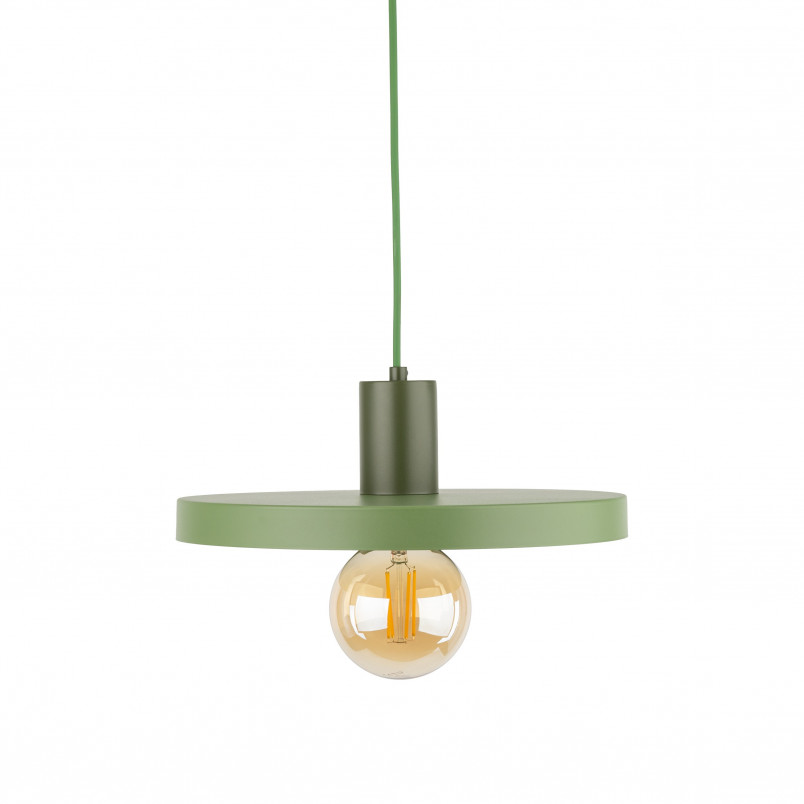 Lampa Wisząca Sila Peapod Green - TK Lighting | Zielona, Płaska
