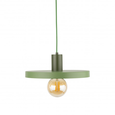 Lampa Wisząca Sila Peapod Green - TK Lighting | Zielona, Płaska