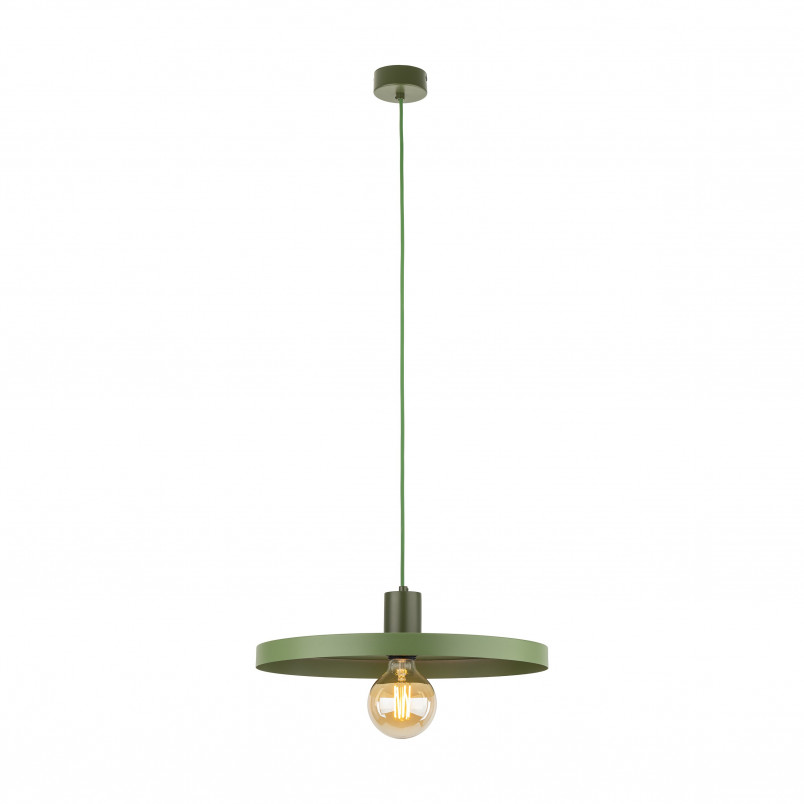 Lampa wisząca Sila Peapod Green TK Lighting | Zielona, Płaski Klosz