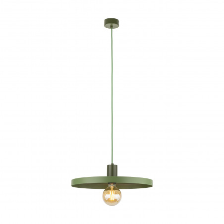 Lampa wisząca Sila Peapod Green TK Lighting | Zielona, Płaski Klosz