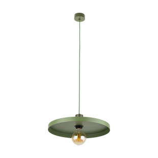 Lampa wisząca Sila Peapod Green TK Lighting | Zielona, Płaski Klosz