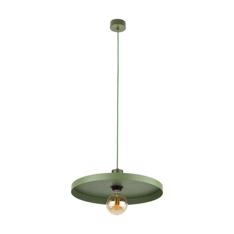Lampa wisząca Sila Peapod Green TK Lighting | Zielona, Płaski Klosz