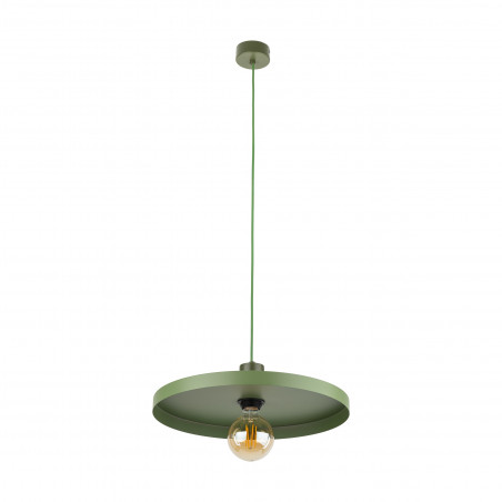Lampa wisząca Sila Peapod Green TK Lighting | Zielona, Płaski Klosz
