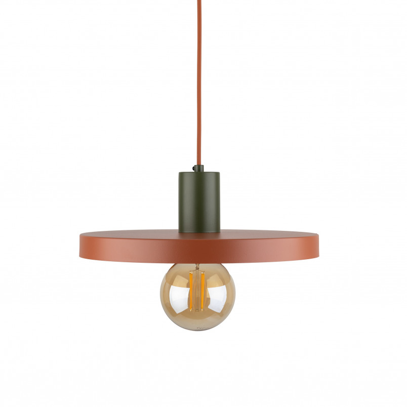 Lampa wisząca Sila Brick Green TK Lighting | Pomarańczowa, Loftowa