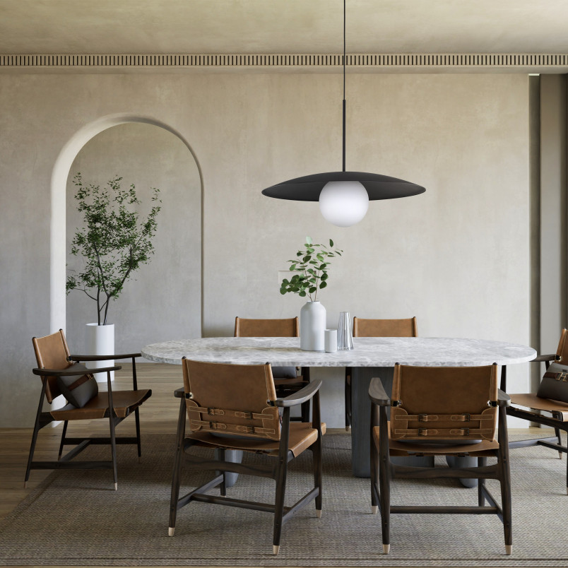 Lampa wisząca Slate | Metalowa z kulą szklaną | TK Lighting