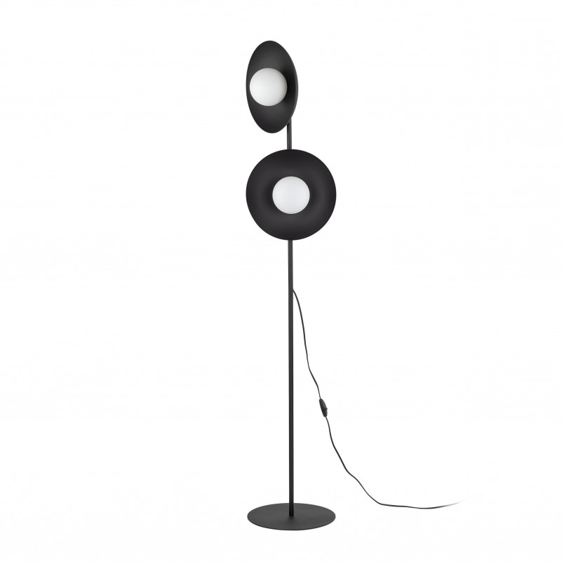 Lampa podłogowa 2 kule Slate | Biały/Czarny | TK Lighting