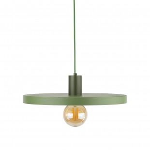 Lampa wisząca Sila Peapod Green TK Lighting | Zielona, Płaski Klosz