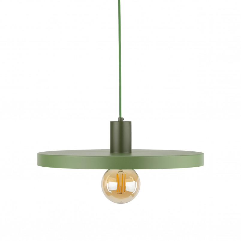 Lampa wisząca Sila Peapod Green TK Lighting | Zielona, Płaski Klosz