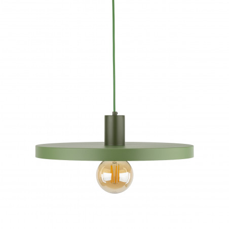 Lampa wisząca Sila Peapod Green TK Lighting | Zielona, Płaski Klosz