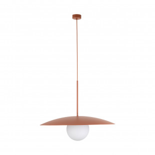 Lampa wisząca Slate | Metalowa kula, biały/cegła | TK Lighting