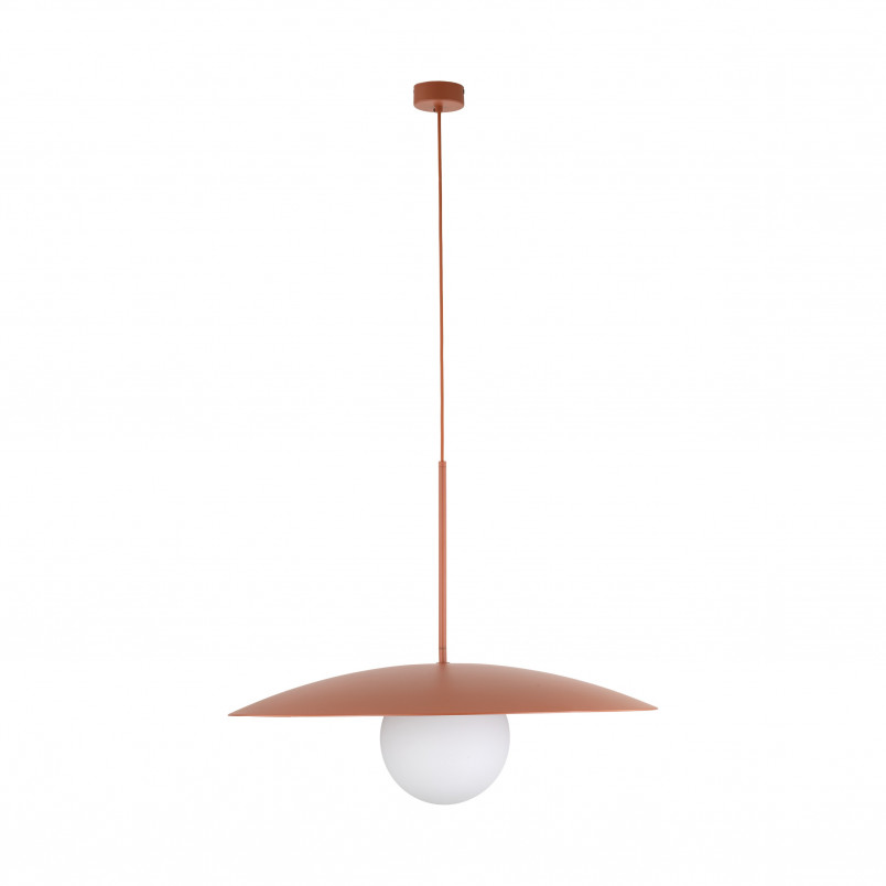Lampa wisząca Slate | Metalowa kula, biały/cegła | TK Lighting