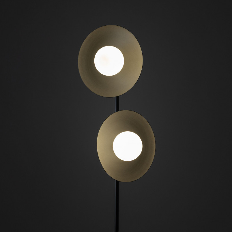 Lampa podłogowa 2 kule Slate | Biały/Czarny | TK Lighting
