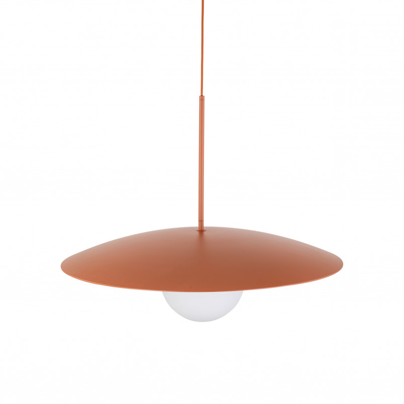 Lampa wisząca Slate | Metalowa kula, biały/cegła | TK Lighting