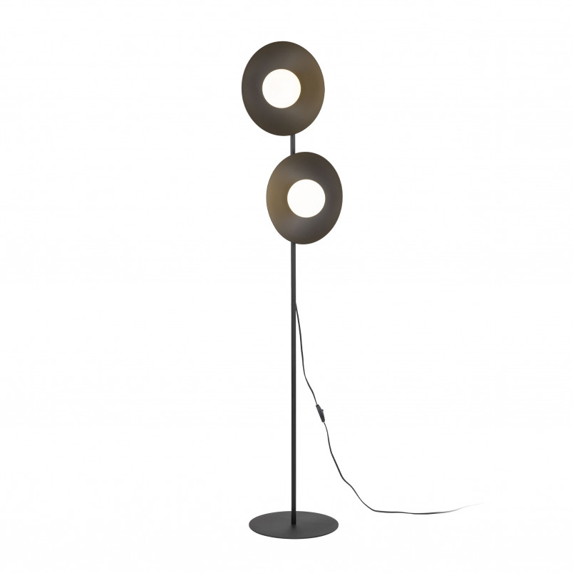Lampa podłogowa 2 kule Slate | Biały/Czarny | TK Lighting