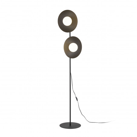 Lampa podłogowa 2 kule Slate | Biały/Czarny | TK Lighting