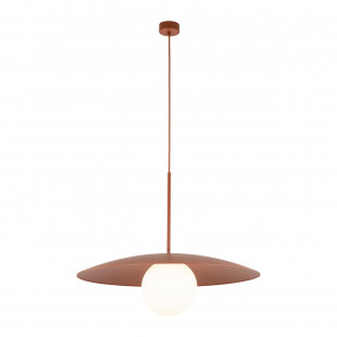 Lampa wisząca Slate | Metalowa kula, biały/cegła | TK Lighting
