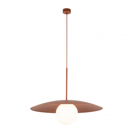 Lampa wisząca Slate | Metalowa kula, biały/cegła | TK Lighting