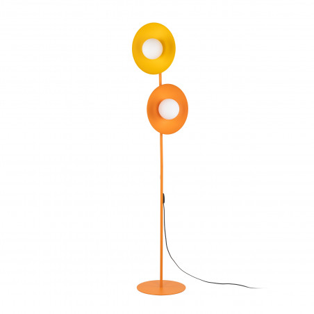 Lampa podłogowa Slate | 2 kule, biały/pomarańczowy/żółty | TK Lighting