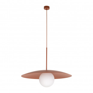 Lampa wisząca Slate | Metalowa kula, biały/cegła | TK Lighting