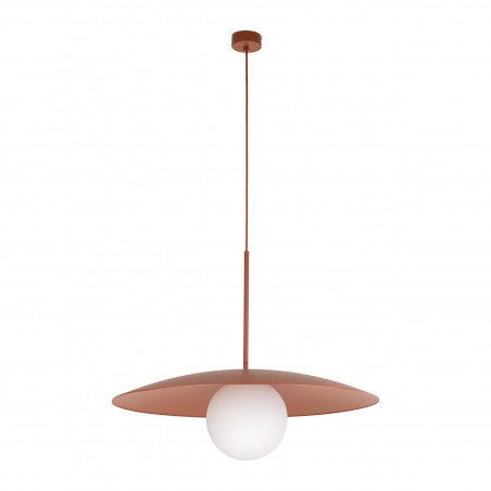 Lampa wisząca Slate | Metalowa kula, biały/cegła | TK Lighting