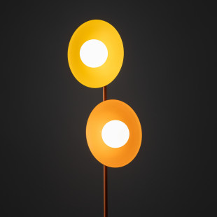 Lampa podłogowa Slate | 2 kule, biały/pomarańczowy/żółty | TK Lighting