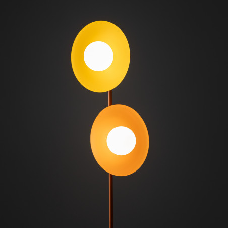 Lampa podłogowa Slate | 2 kule, biały/pomarańczowy/żółty | TK Lighting