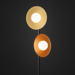Lampa podłogowa Slate | 2 kule, biały/pomarańczowy/żółty | TK Lighting