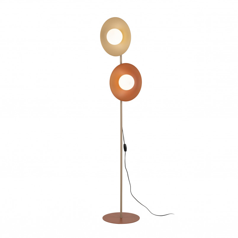 Lampa podłogowa Slate | 2 szklane kule | TK Lighting