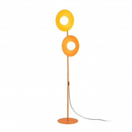 Lampa podłogowa Slate | 2 kule, biały/pomarańczowy/żółty | TK Lighting