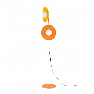 Lampa podłogowa Slate | 2 kule, biały/pomarańczowy/żółty | TK Lighting