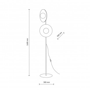 Lampa podłogowa biało-zielona TK Lighting - Szklane kule | Kup teraz!