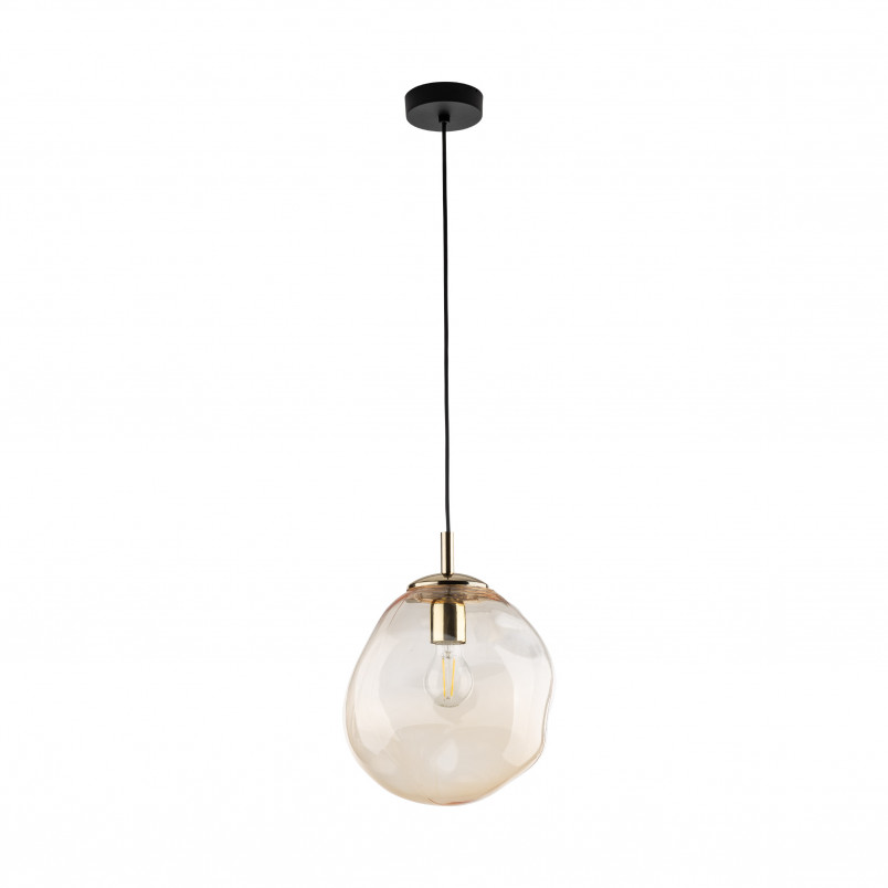 Lampa wisząca szklana Sol | Bursztynowa | TK Lighting
