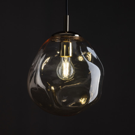 Lampa wisząca szklana Sol | Bursztynowa | TK Lighting